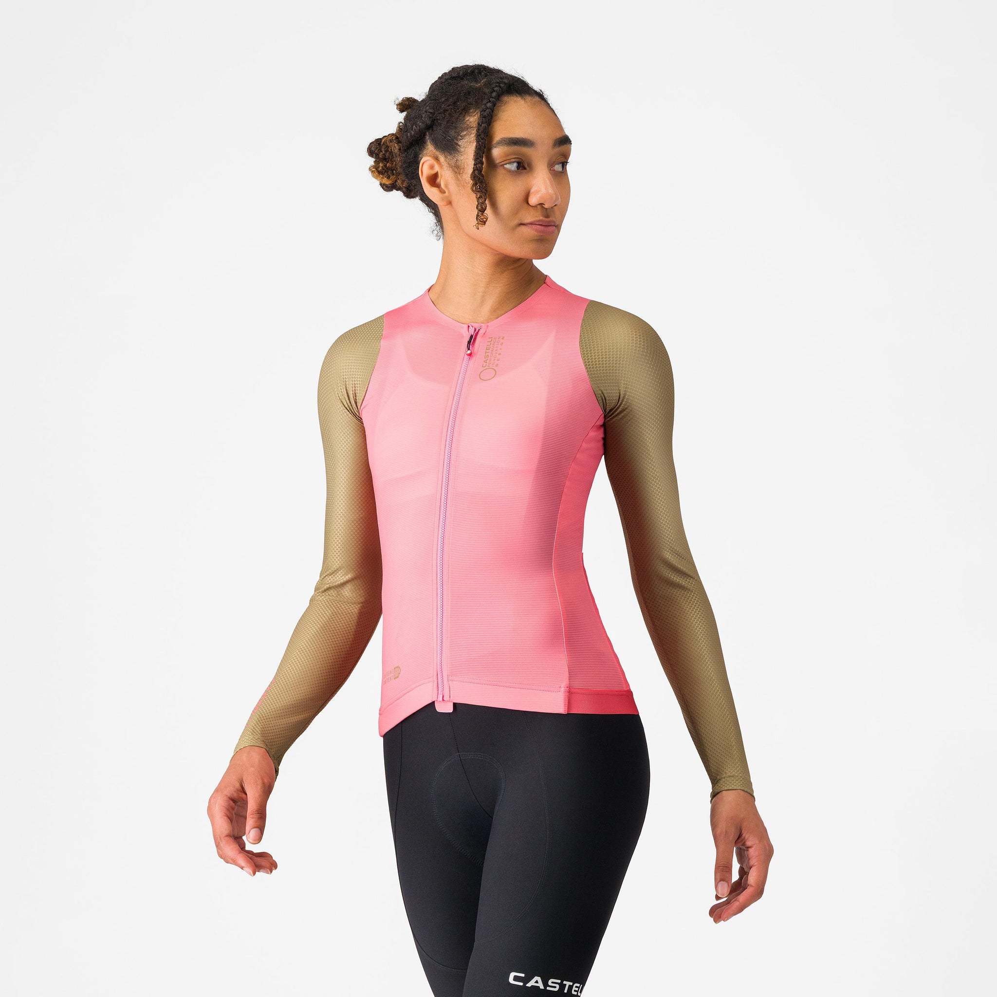 Castelli Corretto W Long Sleeve Jersey – rosa giro/elmwood