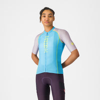 Castelli Unlimited 2 W Jersey – neon cobalt/purple mist/light yellow