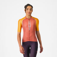Castelli Unlimited 2 W Jersey – paprika/vivid orange/winter sky