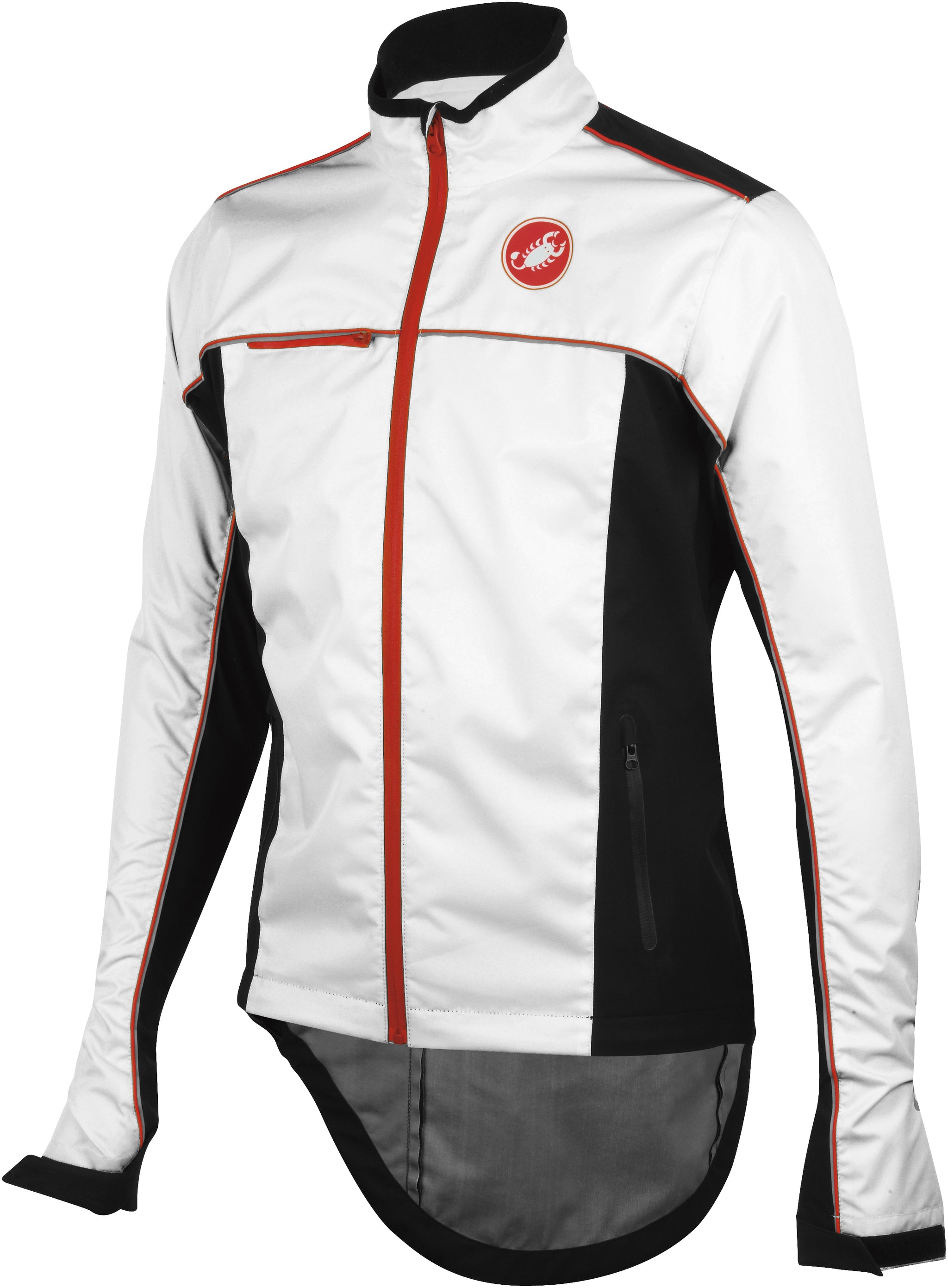 Castelli Sella Rain Jacket – White/Black