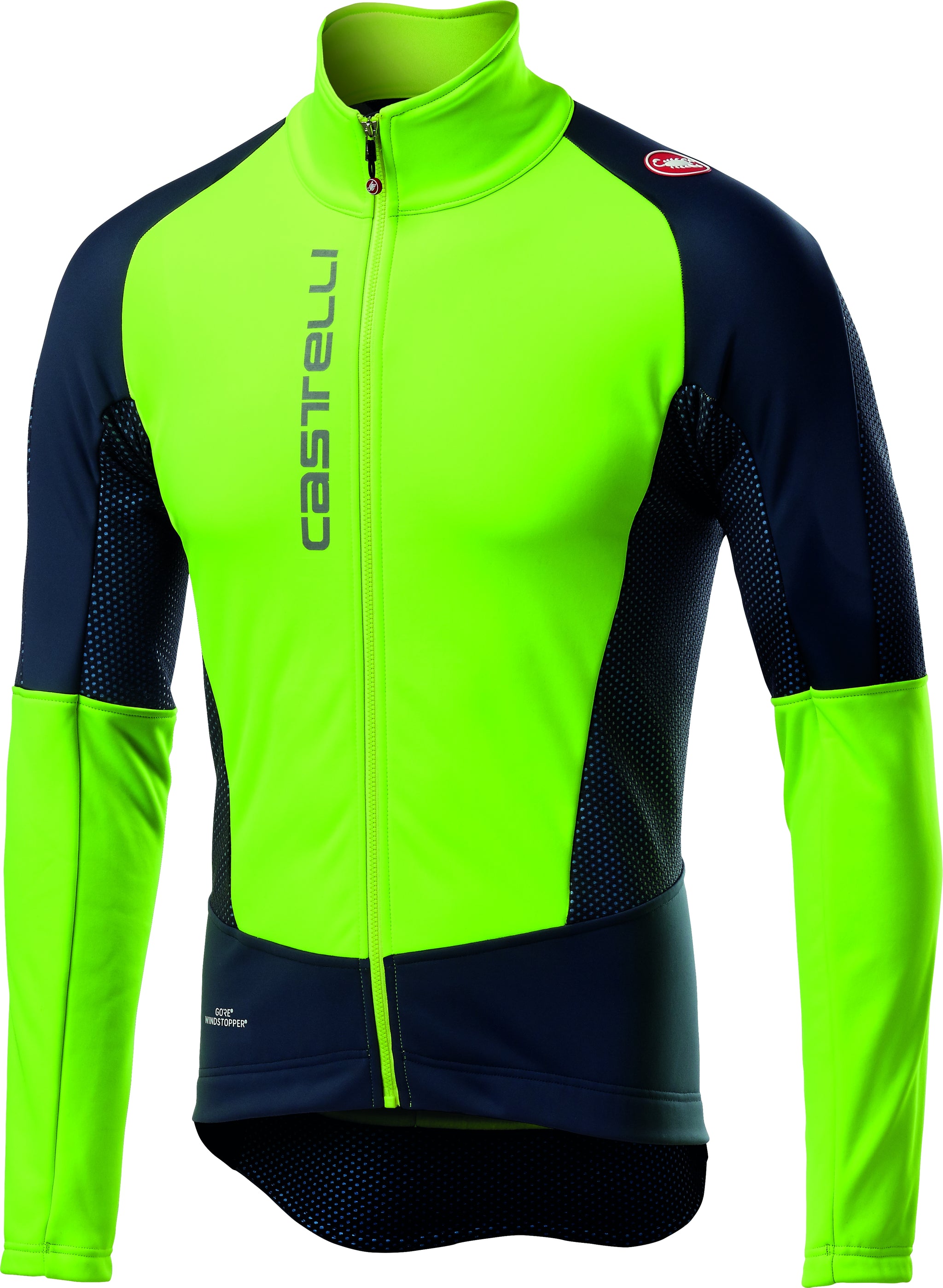 Castelli Mortirolo V Jacket – Yellow Fluo/Black
