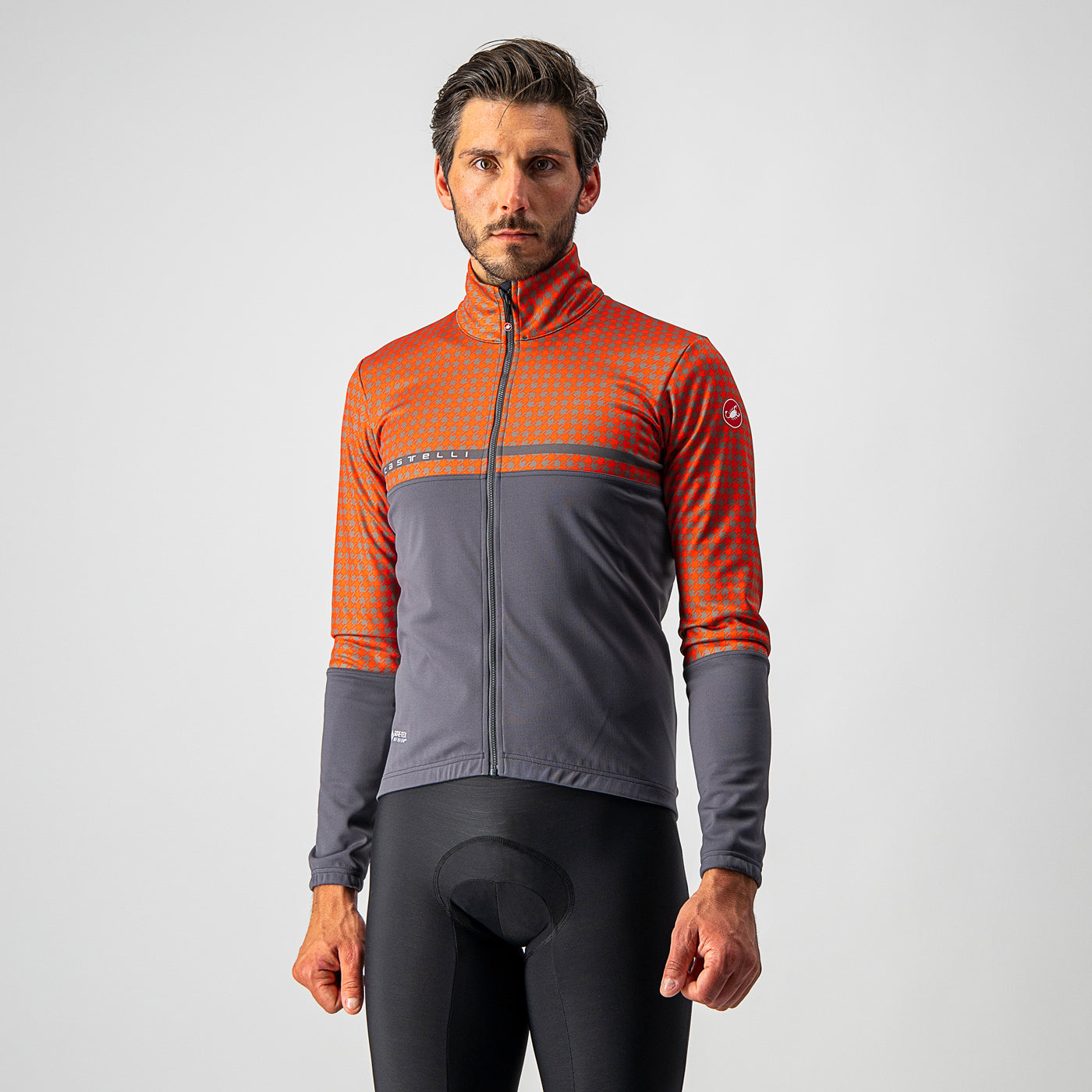 Castelli Finestre Jacket – dark gray/fiery red -dark green