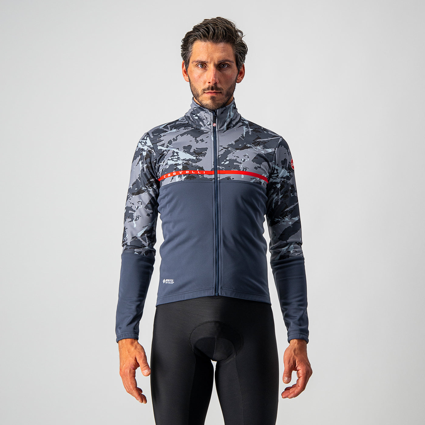 Castelli Finestre Jacket – dark steel blue/vortex gray