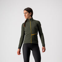 Castelli Go W Jacket – military green/fiery red/saffron