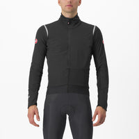 Castelli Alpha Doppio RoS Jacket – Light black/Silver reflex-dark gray