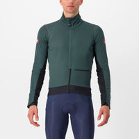 Castelli Alpha Doppio RoS Jacket – Rover green/Black reflex-silver gray