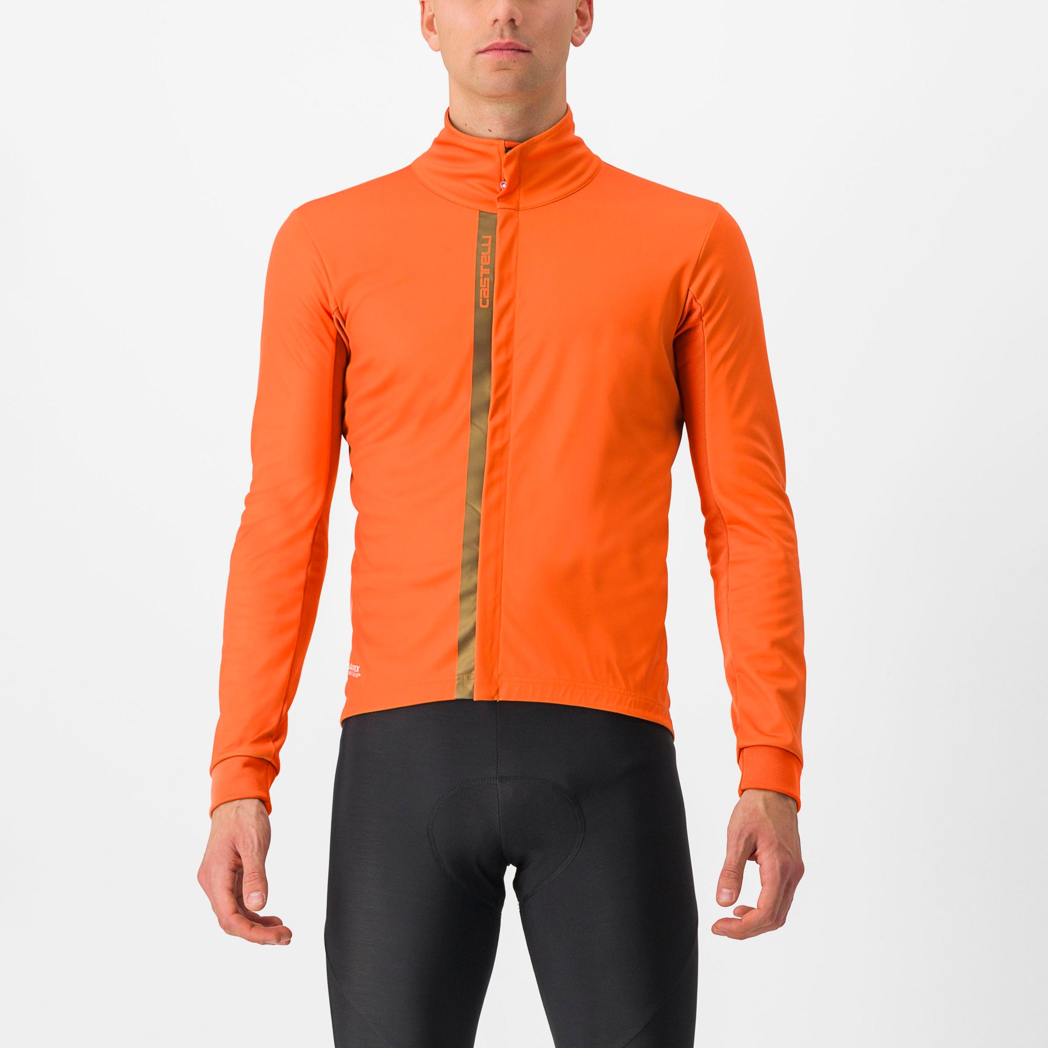 Castelli Entrata Jacket – Red orange/Metal brown-nickel gray
