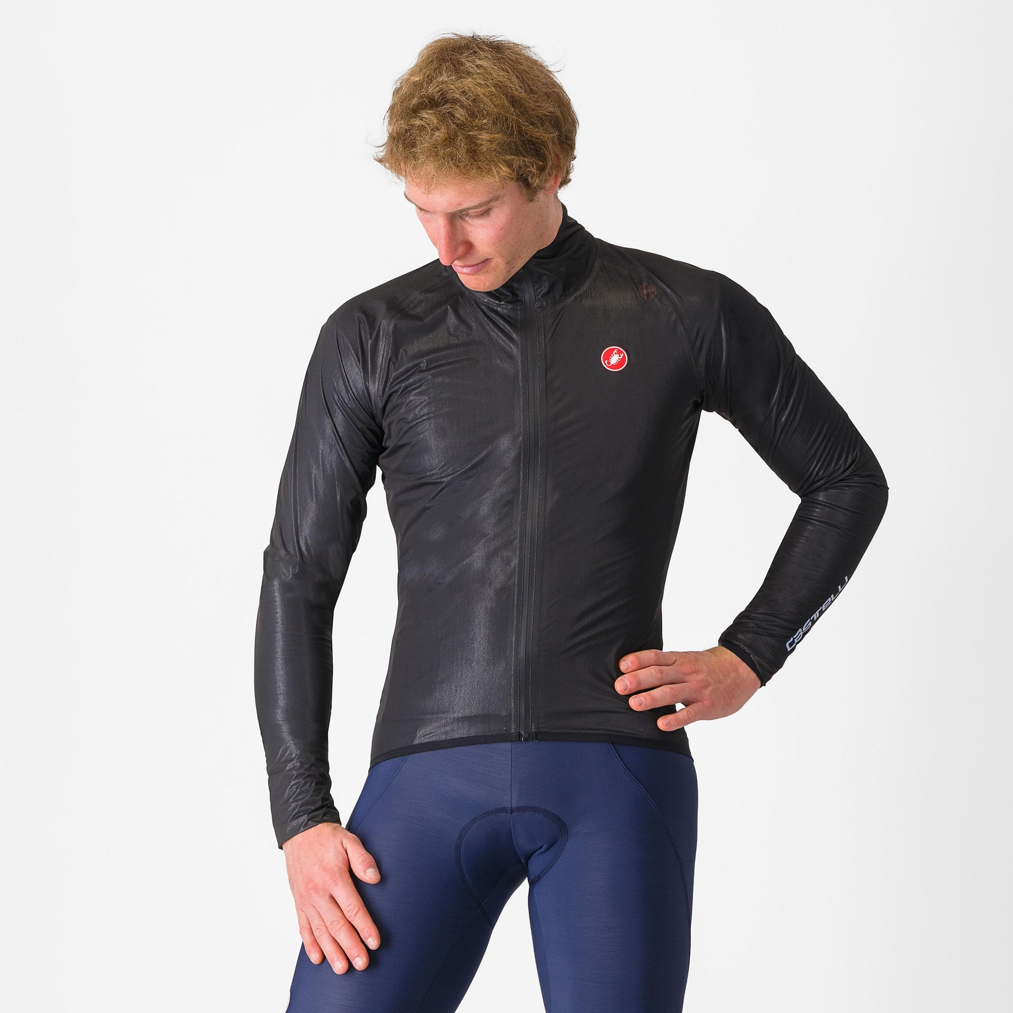 Castelli Squall Shell Jacket – light black/silver gray