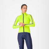 Castelli Ultra W Rain Cape – electric lime/silver reflex