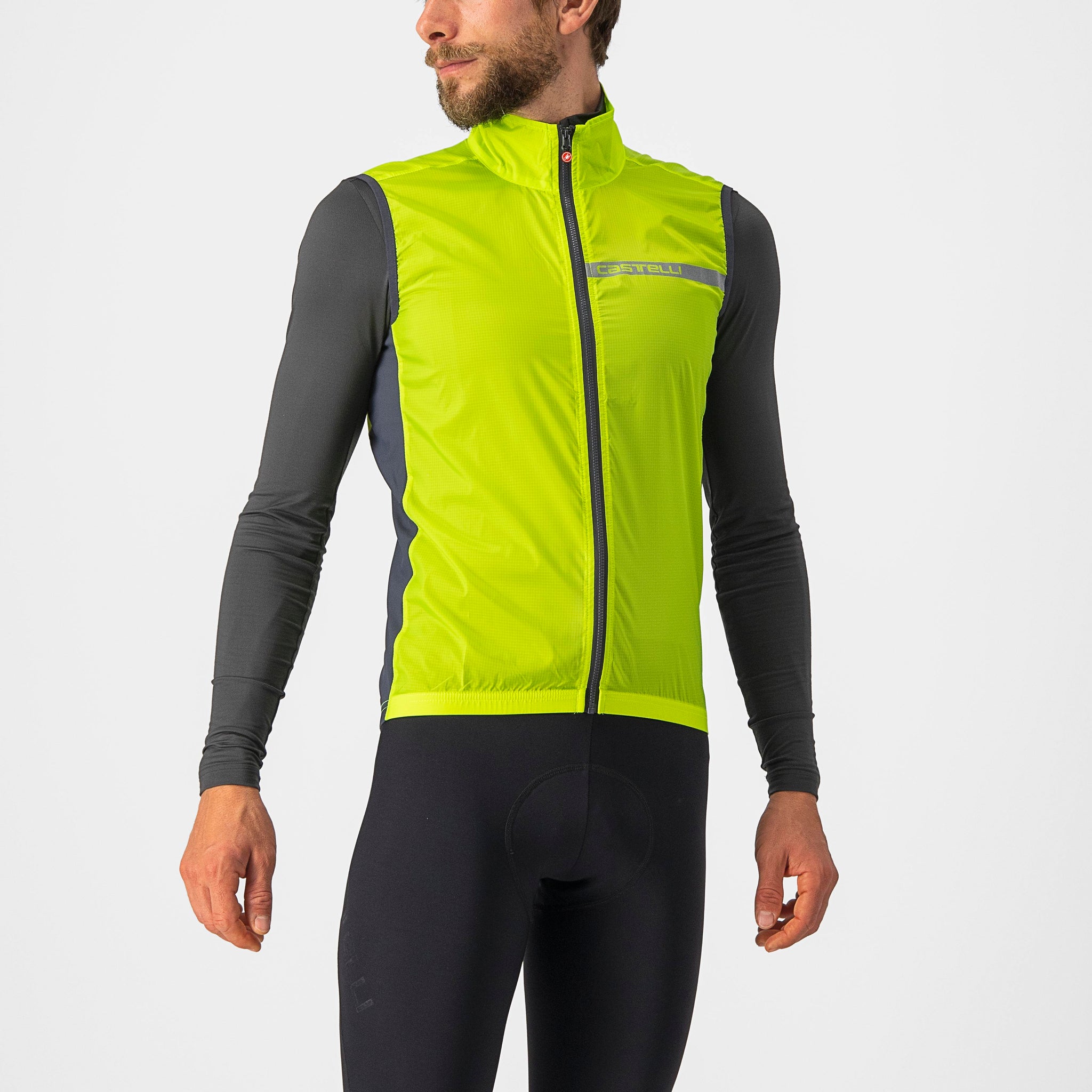 Castelli Squadra Stretch Vest – electric lime/dark gray
