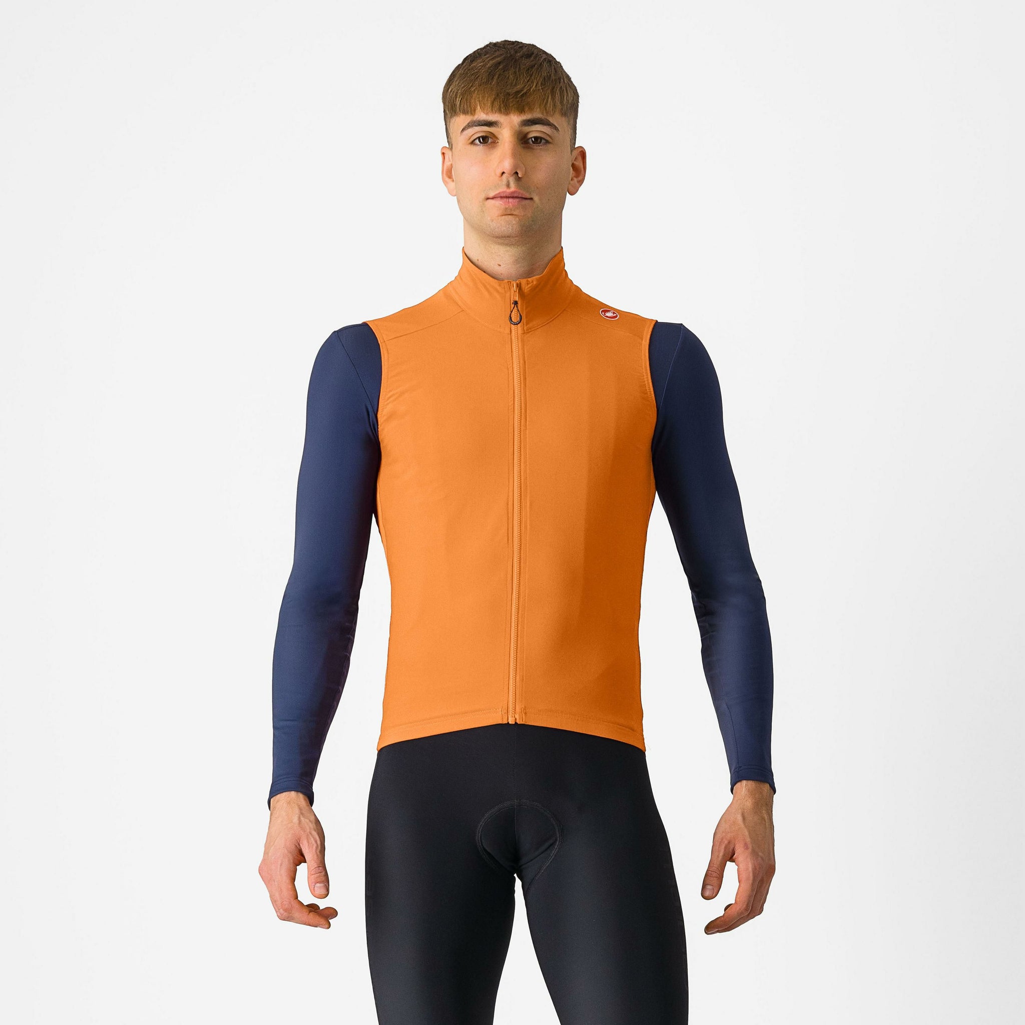 Castelli Espresso Vest – vivid orange/dark gray