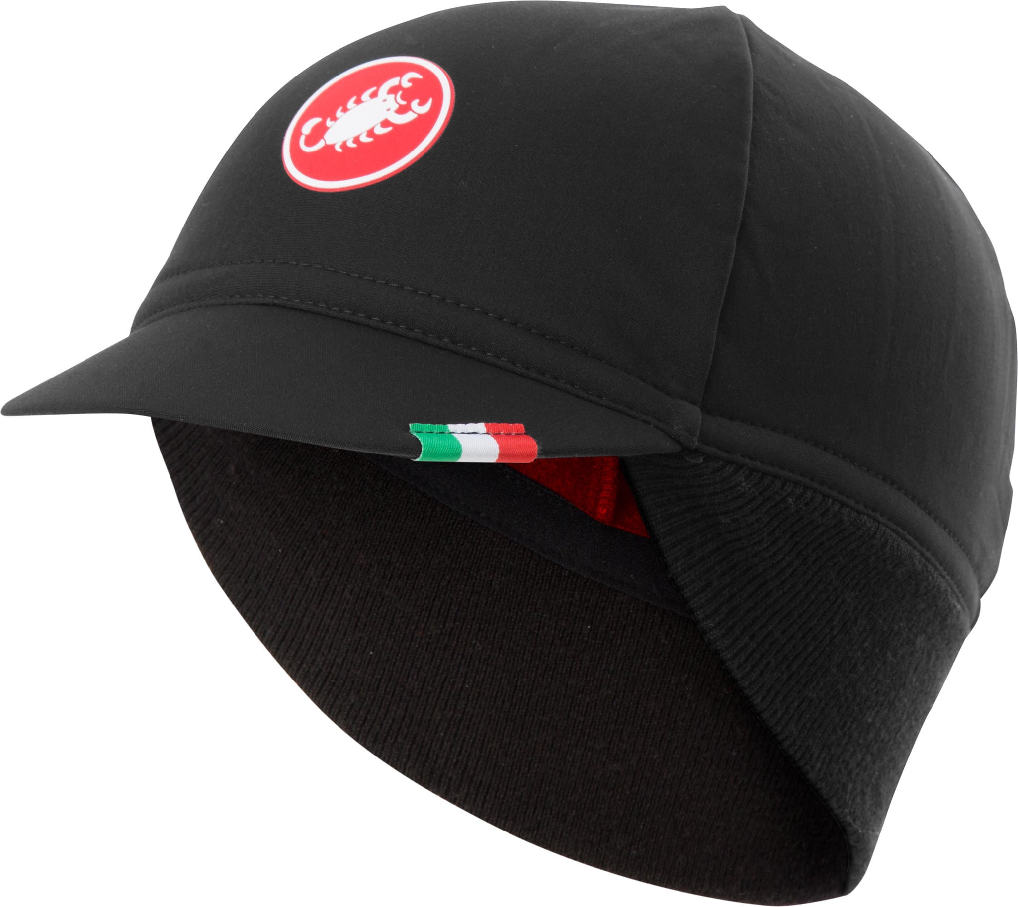 Castelli Difesa Thermal Cap – Black/Red
