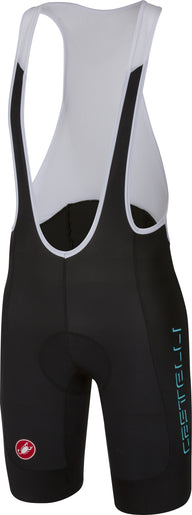 Castelli Evoluzione 2 Bibshort – black (sky blue wordmark)
