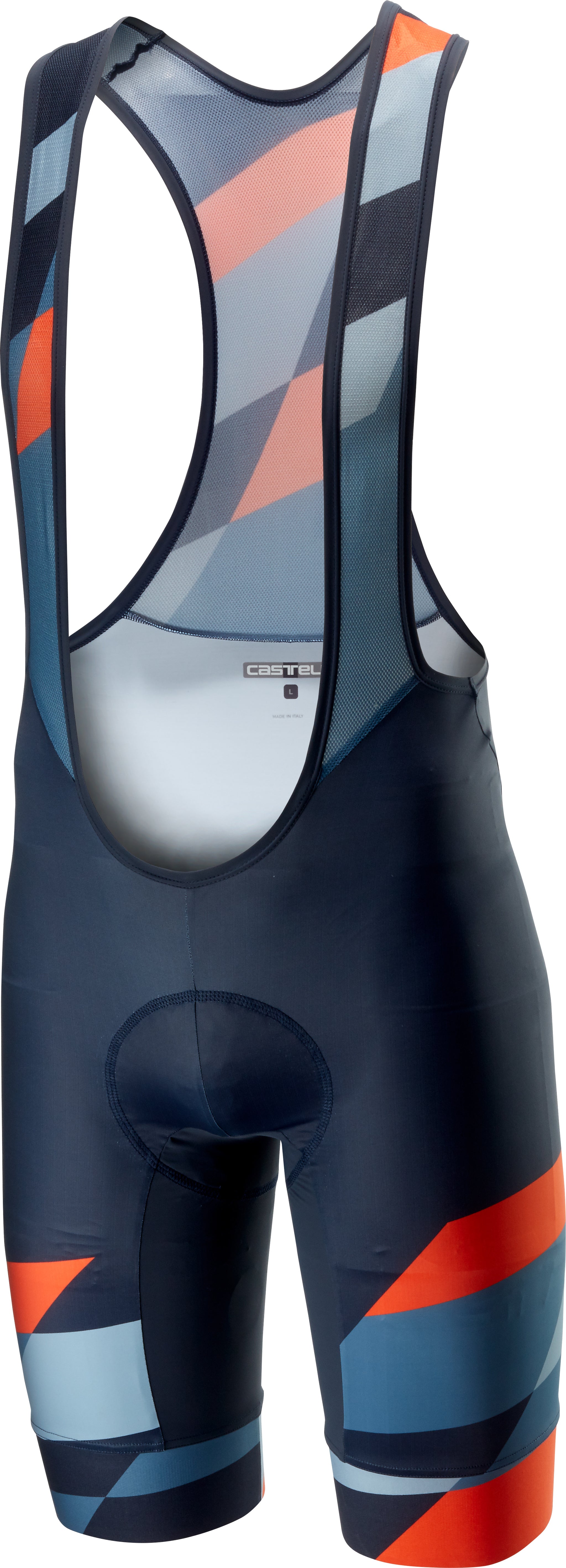 Castelli Tabula Rasa Bibshort – multicolor blue/orange