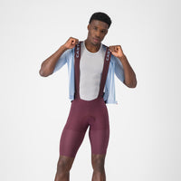Castelli Premio Evo Bibshort – deep bordeaux/winter sky