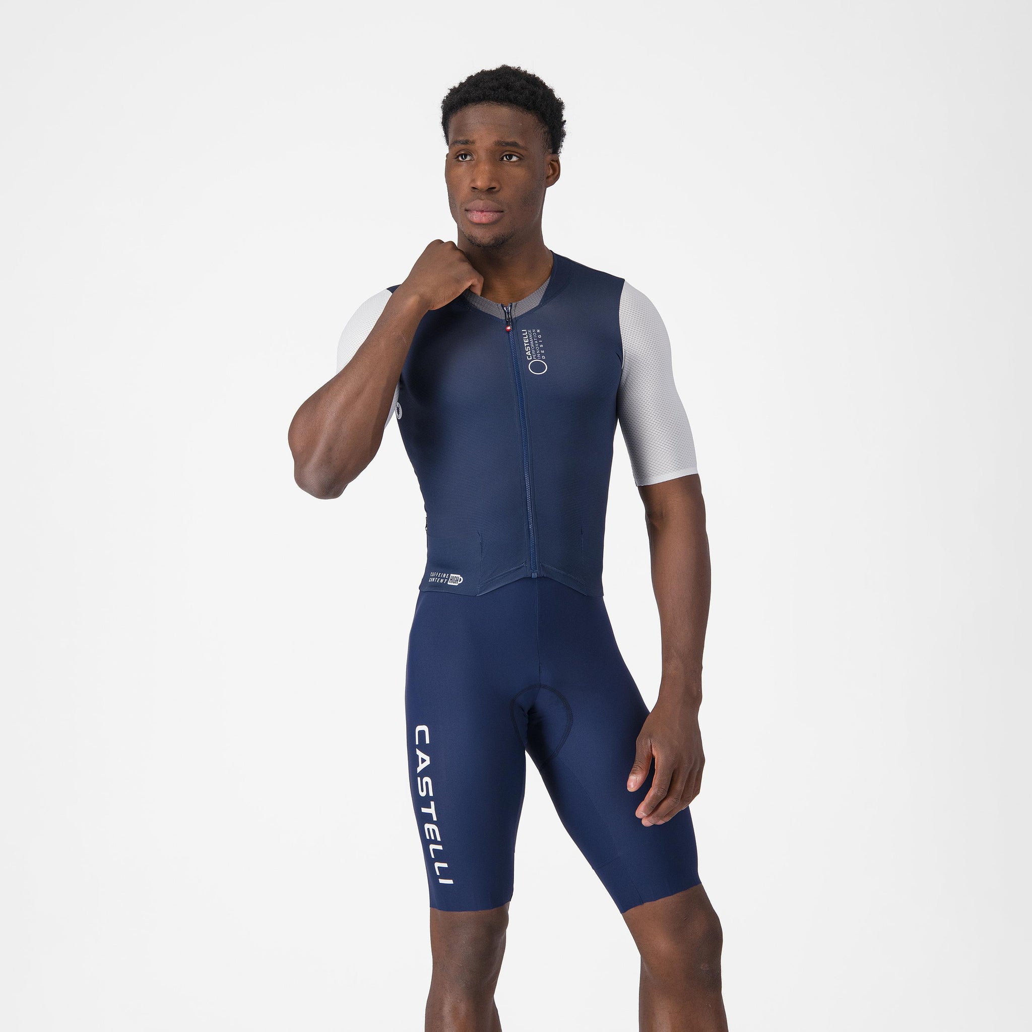 Castelli Saturday Morning Skinsuit – belgian blue/white