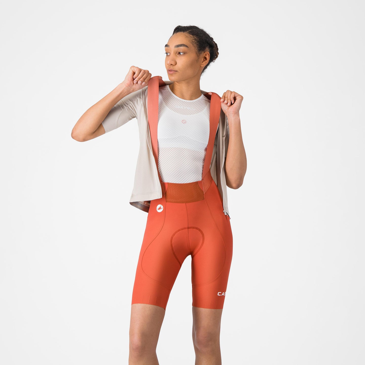 Castelli Espresso 2 W DT Bibshort – paprika