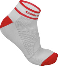 Castelli Logo 3 Socks – White/Red