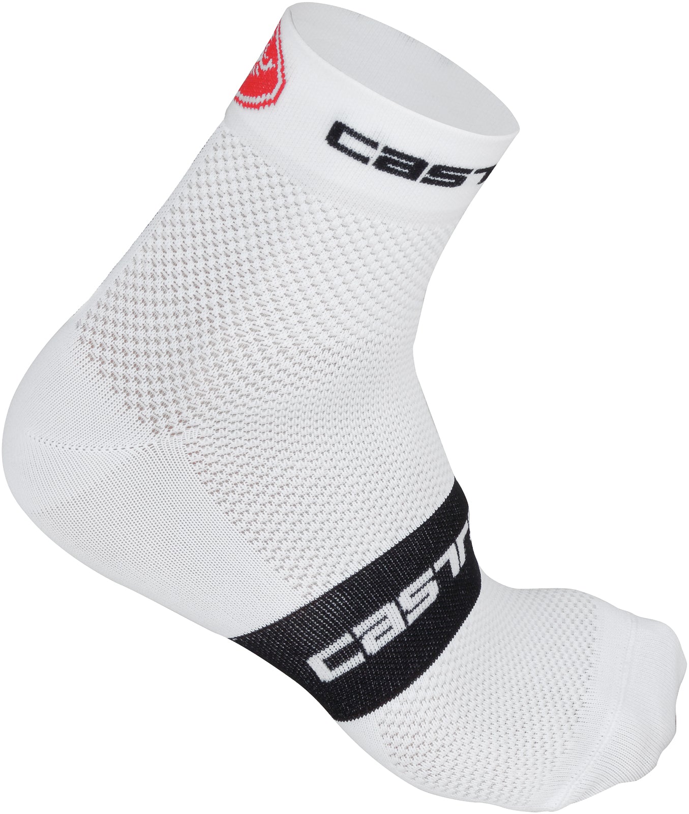 Castelli Free 6 cm Sock – Wht/Blk/Red