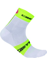 Castelli Free 6 cm Sock – white/yellow fluo