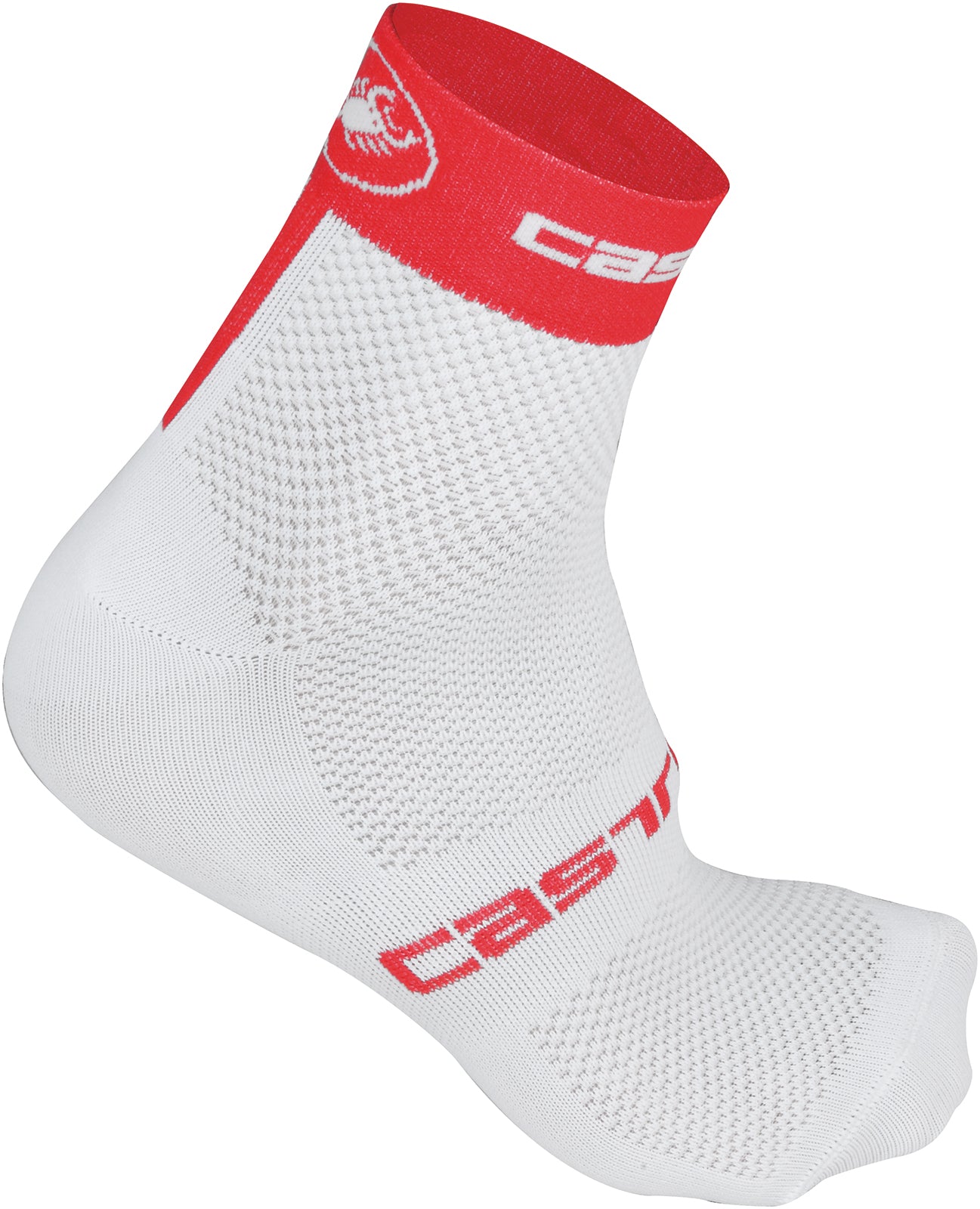 Castelli Free 6 cm Sock – Wht/Red