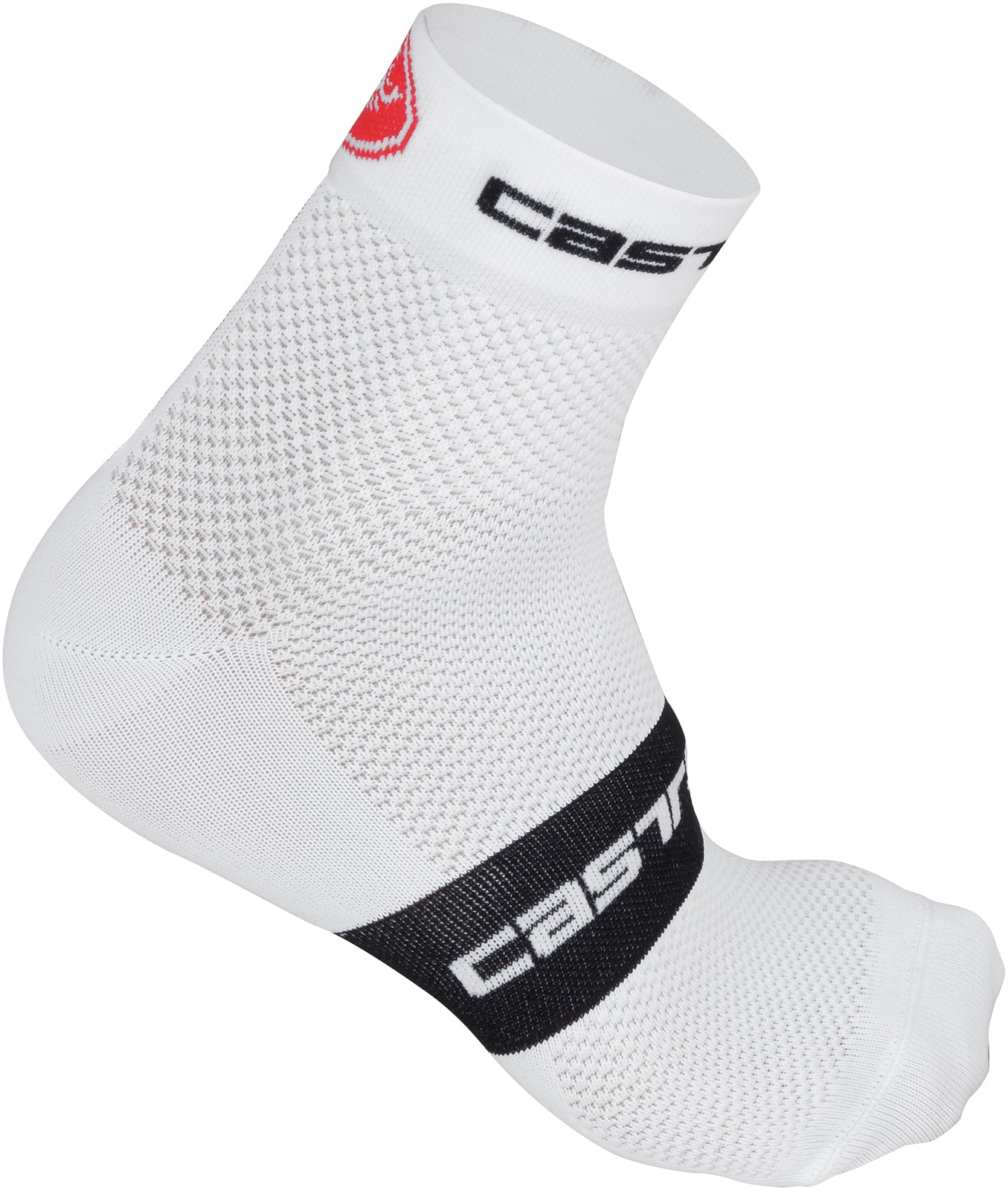 Castelli Free 3 cm Sock – Wht/Blk/Red