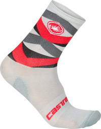 Castelli Fatto 12 Sock – Red/Anthracite