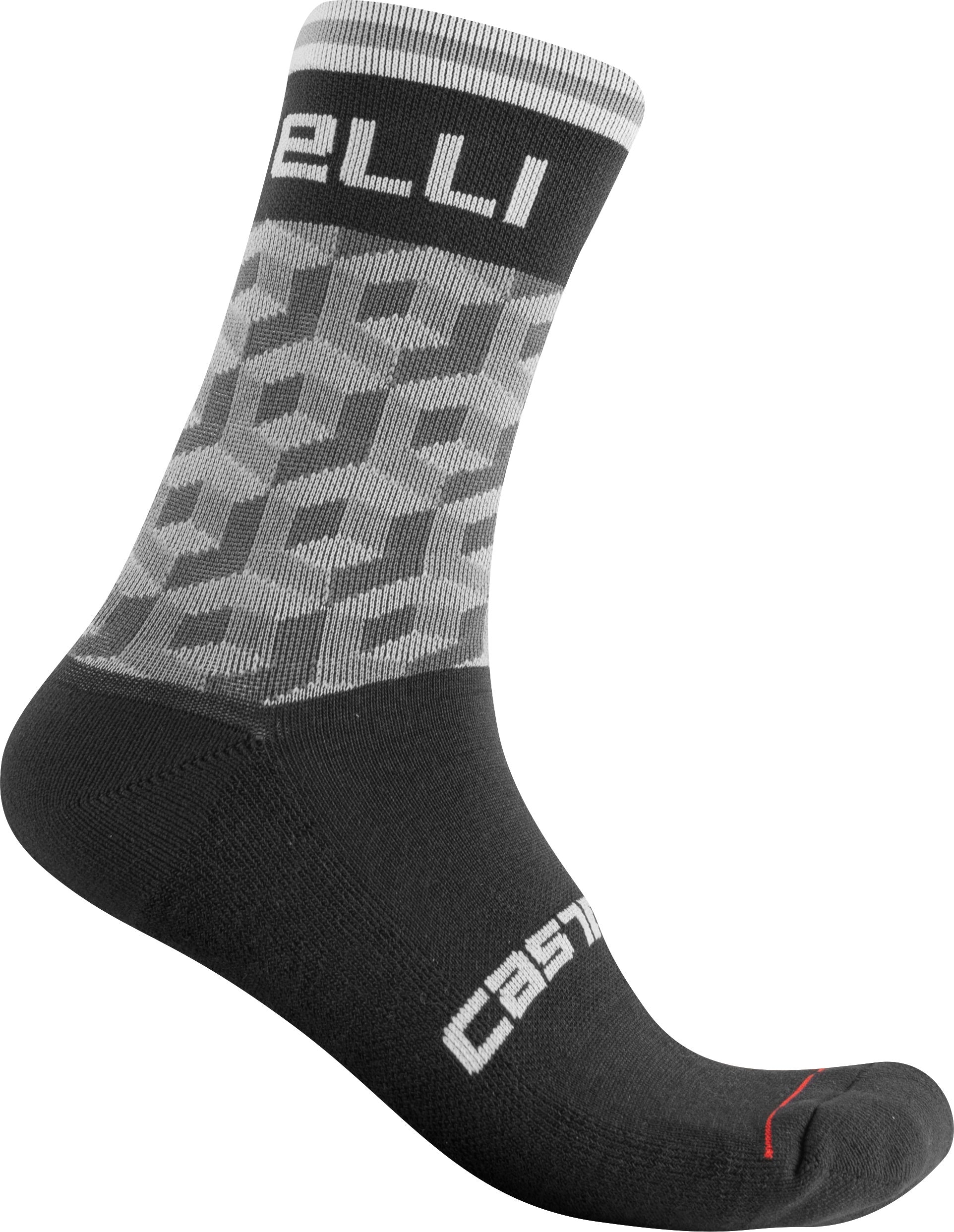 Castelli Cubi W 15 Sock – Black/Dark Gray