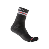 Castelli Go W 15 Sock – dark gray/white -red