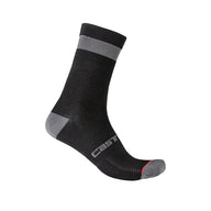 Castelli Alpha W 15 Sock – Black/Dark Gray