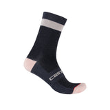 Castelli Alpha W 15 Sock – dark steel blue/soft pink
