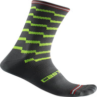 Castelli Unlimited 18 Sock – dark gray/electric lime