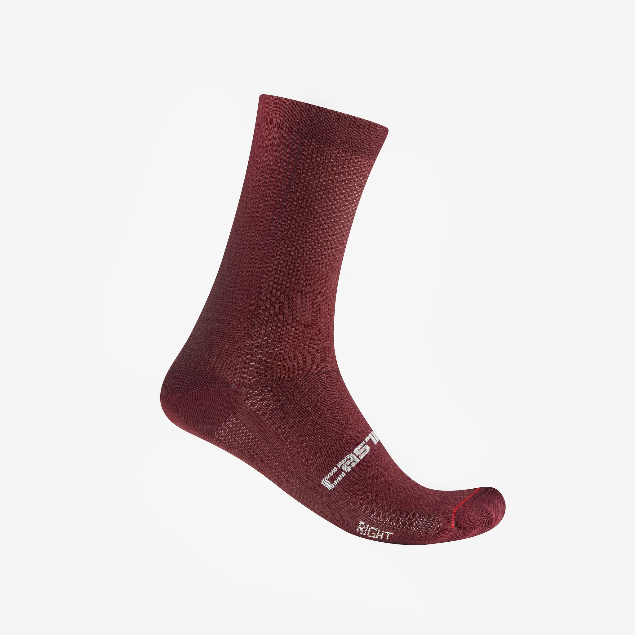 Castelli Espresso 18 Sock – deep bordeaux