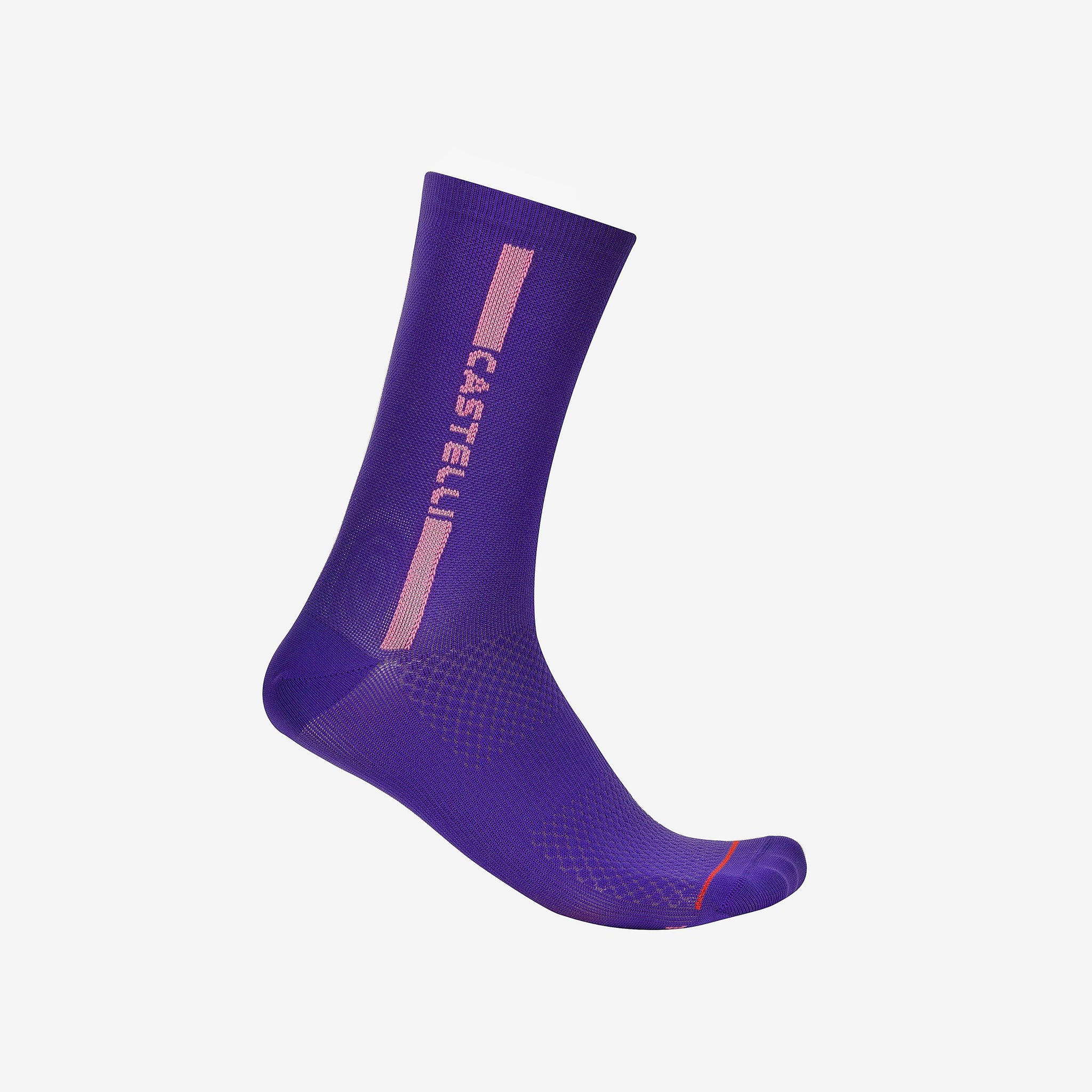 Castelli Linea Logo 15 Sock – ultraviolet/rosa giro
