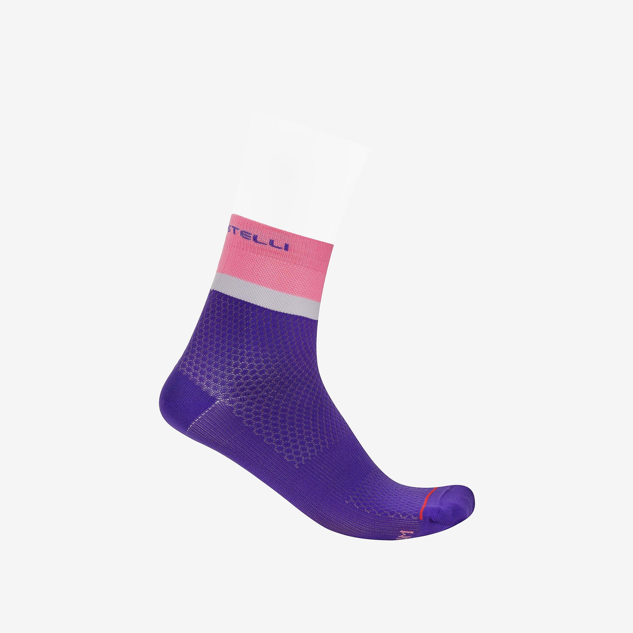 Castelli Tonal Logo W 12 Sock – ultraviolet/rosa giro/purple mist