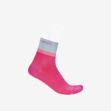 Castelli Tonal Logo W 12 Sock – violet pink/winter sky/rosa giro