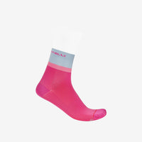 Castelli Tonal Logo W 12 Sock – violet pink/winter sky/rosa giro