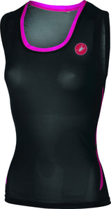 Castelli Alii Run Top - Women's – Black/Pink Fluo