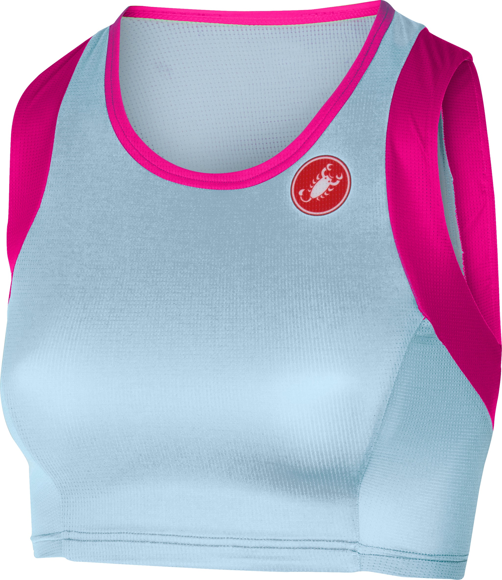 Castelli Free Tri Short Top - Women's – pale blue/pink fluo