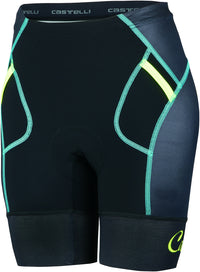 Castelli Free Tri 2016 Short - Women's – Black/Ylw Fluo