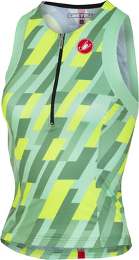 Castelli Free W Tri Singlet – pastel mint/yellow fluo