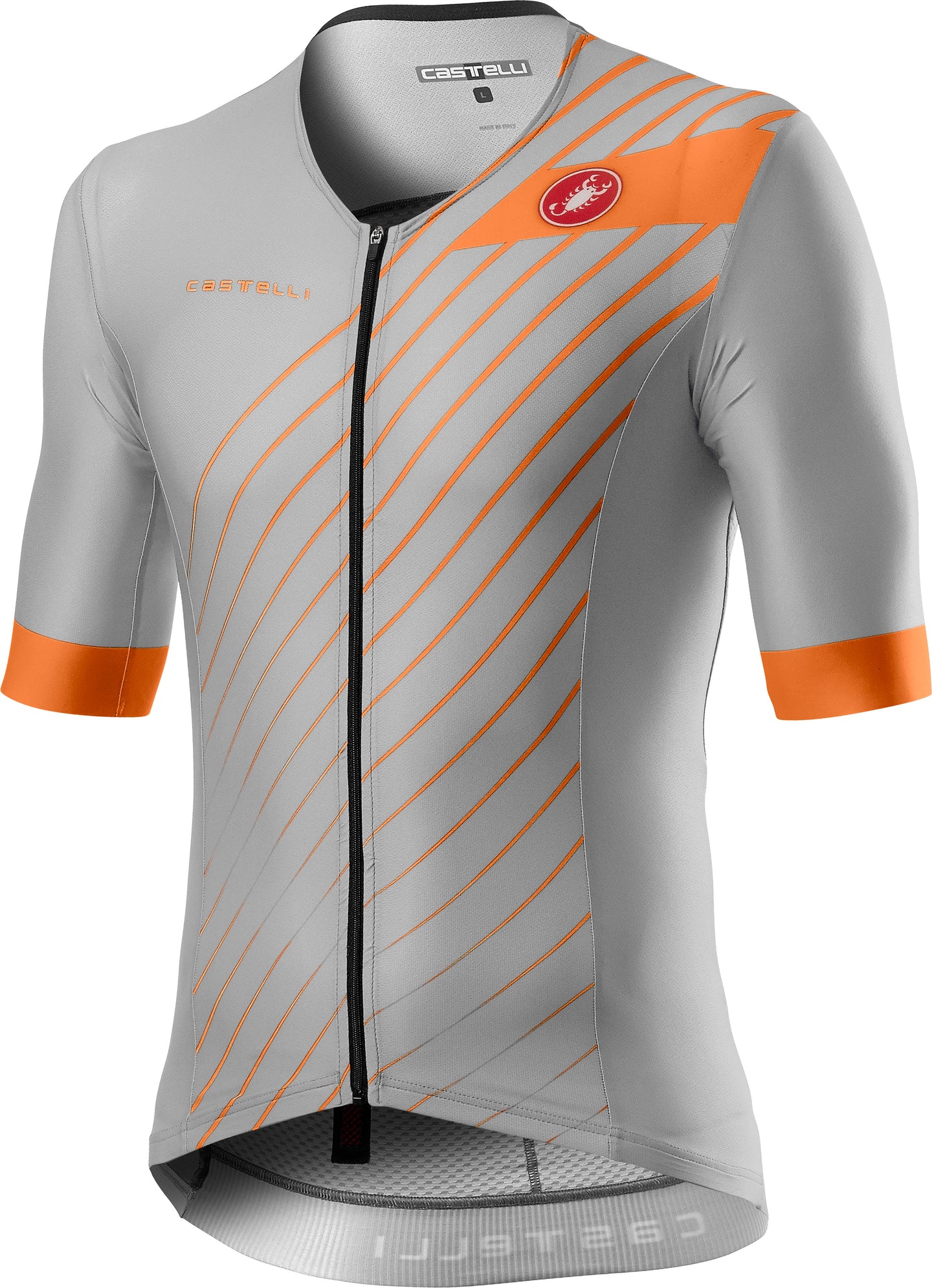 Castelli Free Speed 2 Race Top – silver gray/brilliant orange