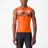 Castelli Free Tri 2 Sleeveless Top – Brilliant orange/Belgian blue-white