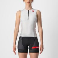 Castelli Free 2 W Tri Singlet – White/Black