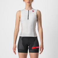 Castelli Free 2 W Tri Singlet – White/Black