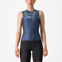 Castelli Free 2 W Tri Singlet – Belgian blue/Light tourquoise