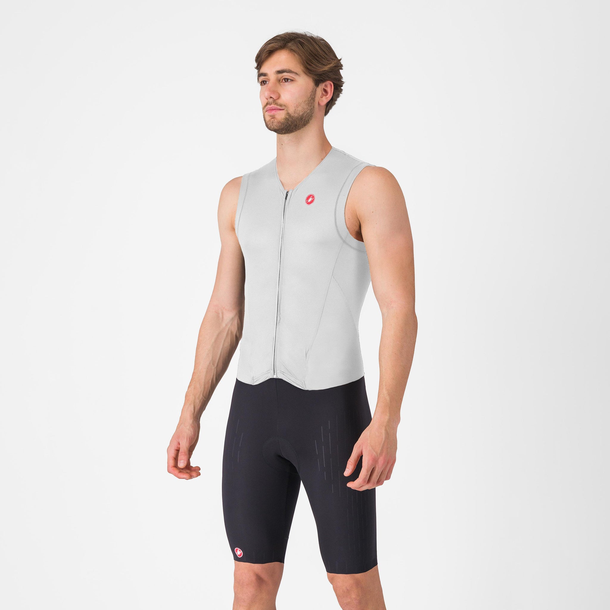 Castelli Free Sanremo 3 Suit Sleeveless – White/Black