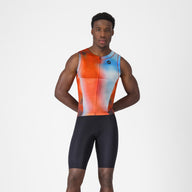 Castelli Free Sanremo 3 Suit Sleeveless – paprika/winter sky/black