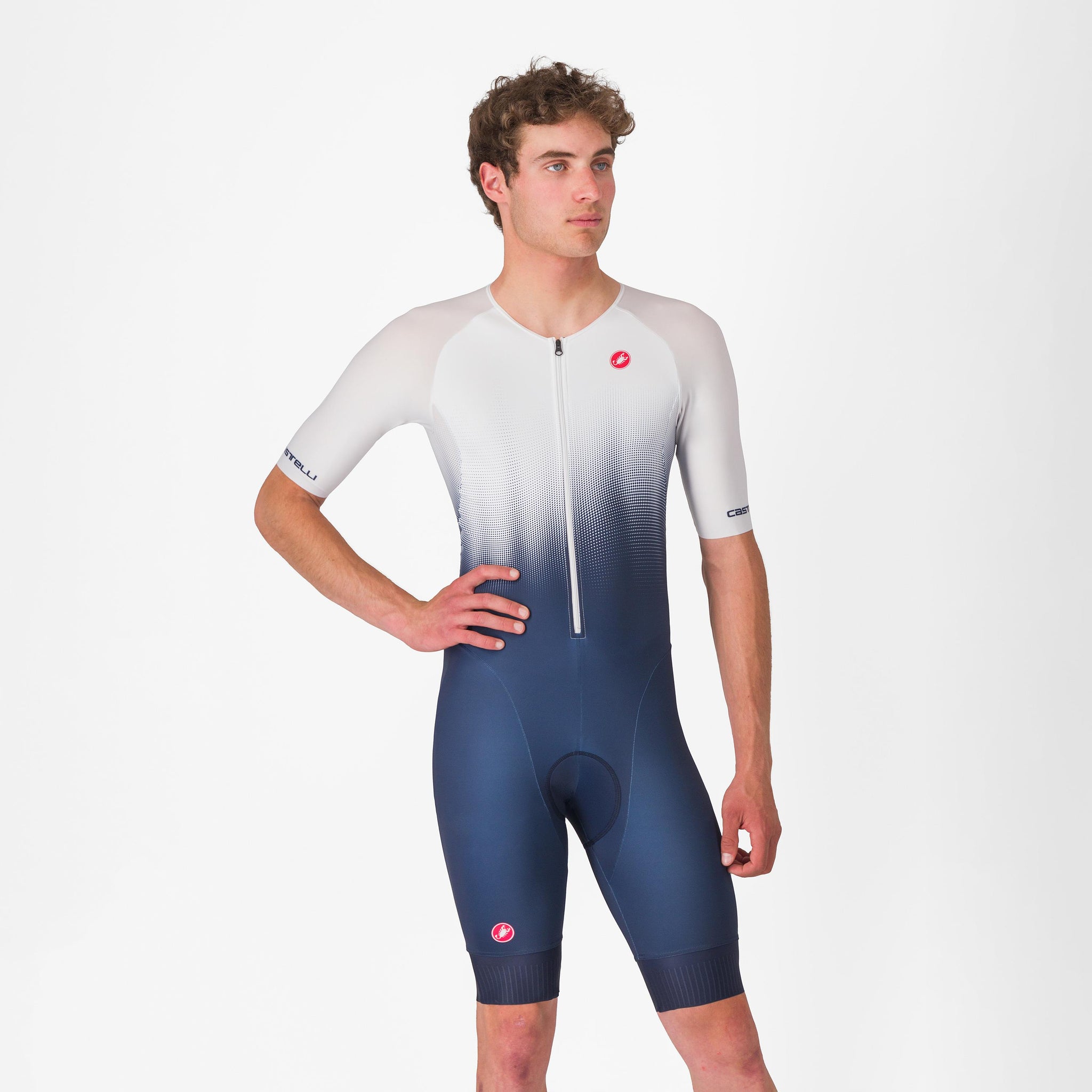 Castelli Core Tri Suit Short Sleeve – belgian blue/white