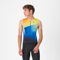 Castelli Free Speed 3 Top – belgian blue/multicolor vivid orange